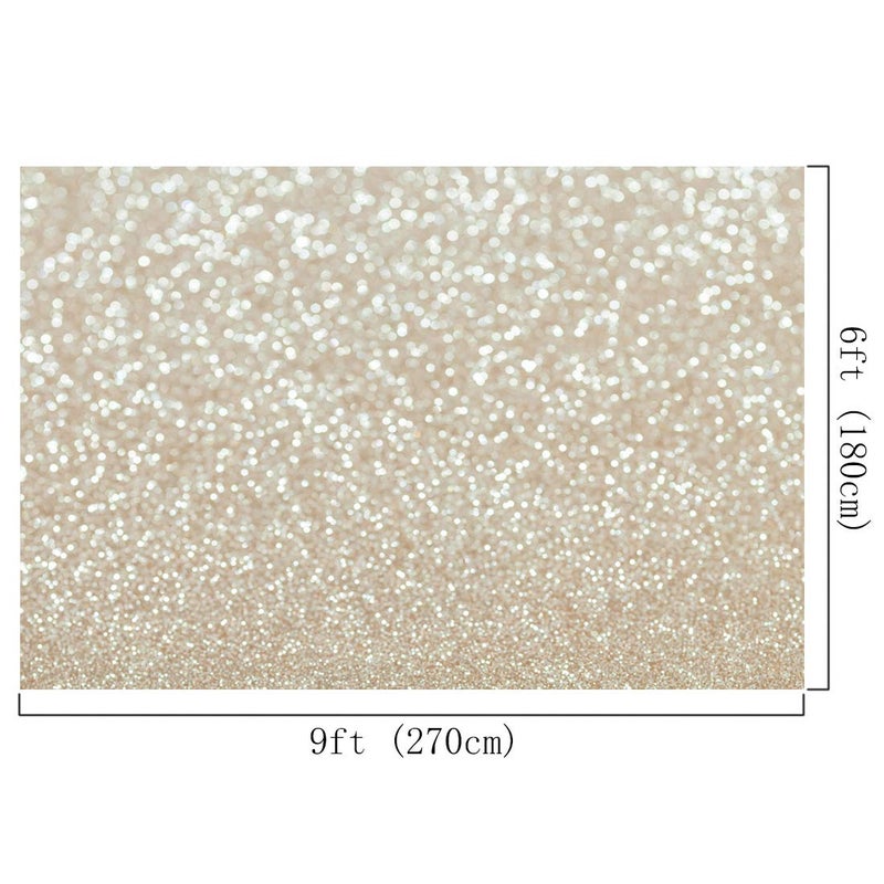 LoveInM Lvory Bokeh Backdrop Shinning Spots(Not Glitter) Birthday Photography Background Happy Wedding Baby Shower Newborn Baby Anniversary Day Selfie Portrait Valentine's Day Party Decoratio - Image 3